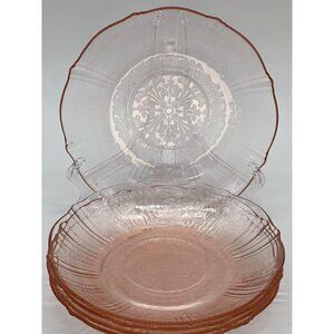 Set of 5 Pink Depression Glass American Sweetheart 6”